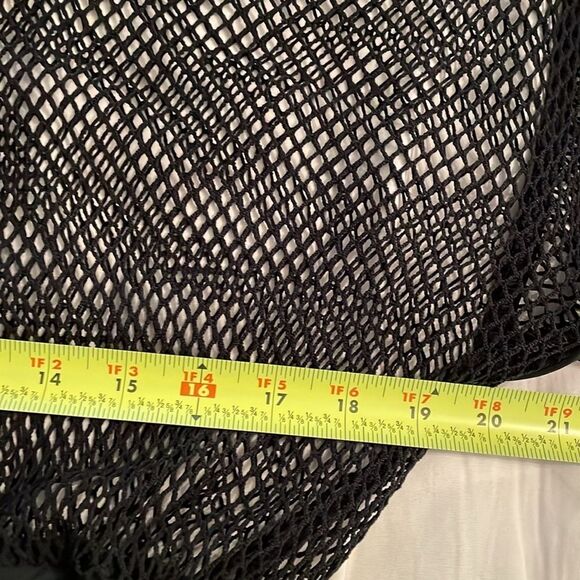 Tribe Kelley Black Fishnet Mesh Pullover Top Shirt Womens One Size - Picture 5 of 11